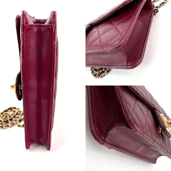 Chanel Crossing Times Medium Flap Quilted Red Lambskin Shoulder Bag - Picture 5 of 12